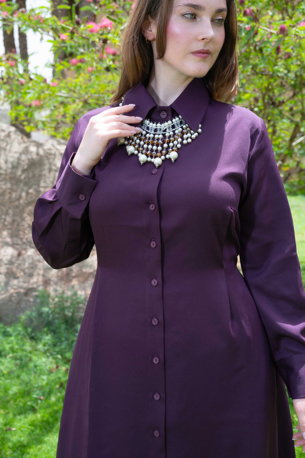 The Resolute Dress — Modest Full-Length Shirt Dress