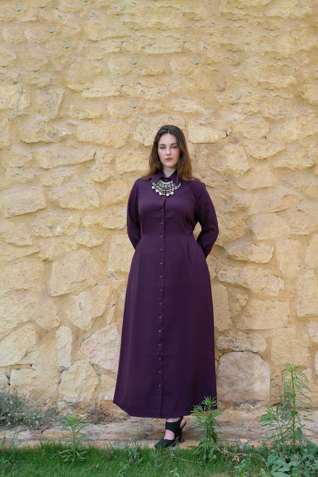 The Resolute Dress — Modest Full-Length Shirt Dress