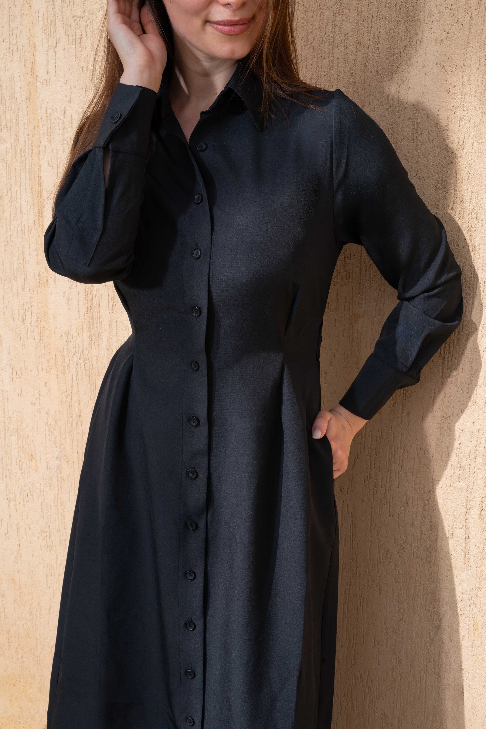 The Resolute Dress — Modest Full-Length Shirt Dress