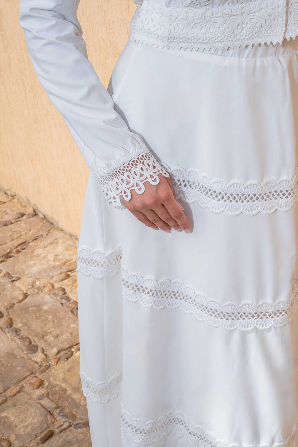 The Blossom Set — White Lace Modest Co-ord