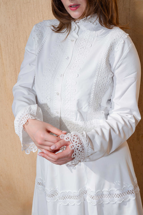 The Blossom Set — White Lace Modest Co-ord